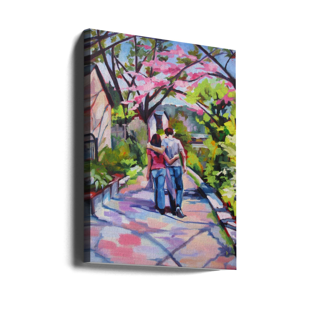 Romantic Walk - Stretched Canvas, Poster or Fine Art Print I Heart Wall Art
