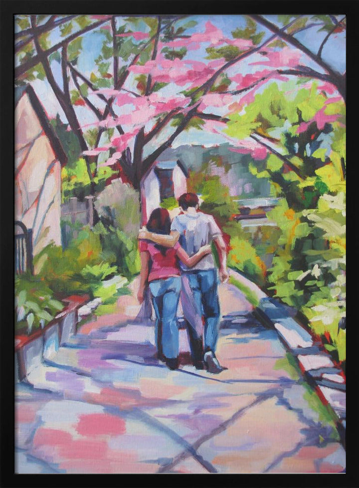 Romantic Walk - Stretched Canvas, Poster or Fine Art Print I Heart Wall Art