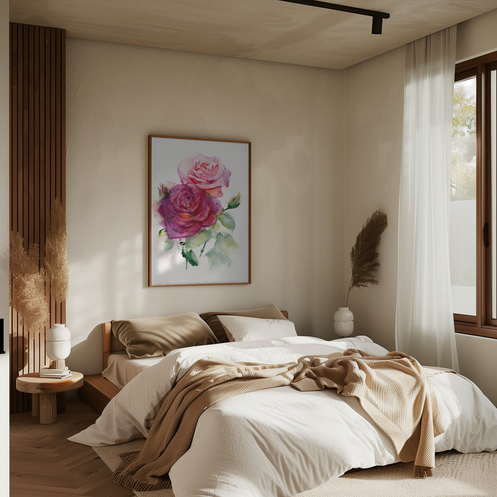 Rose June - Stretched Canvas, Poster or Fine Art Print I Heart Wall Art