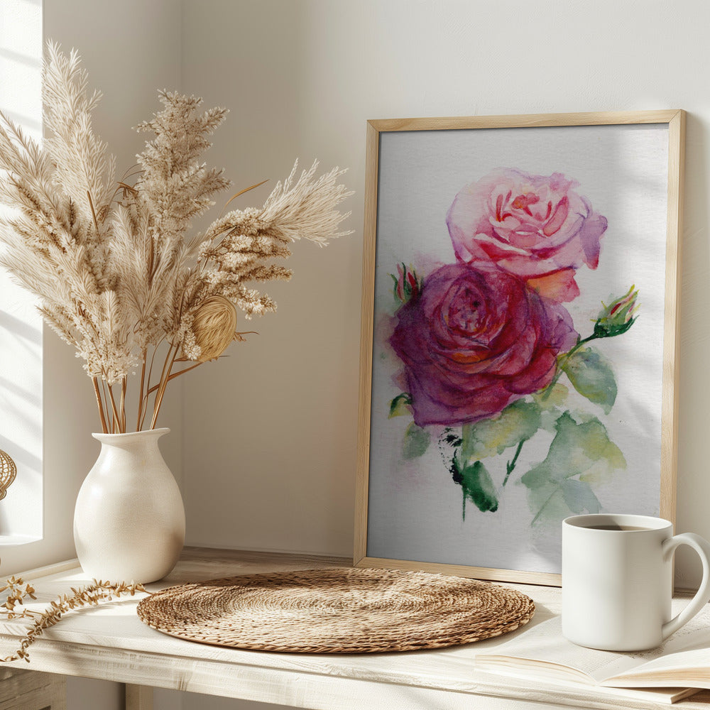 Rose June - Stretched Canvas, Poster or Fine Art Print I Heart Wall Art
