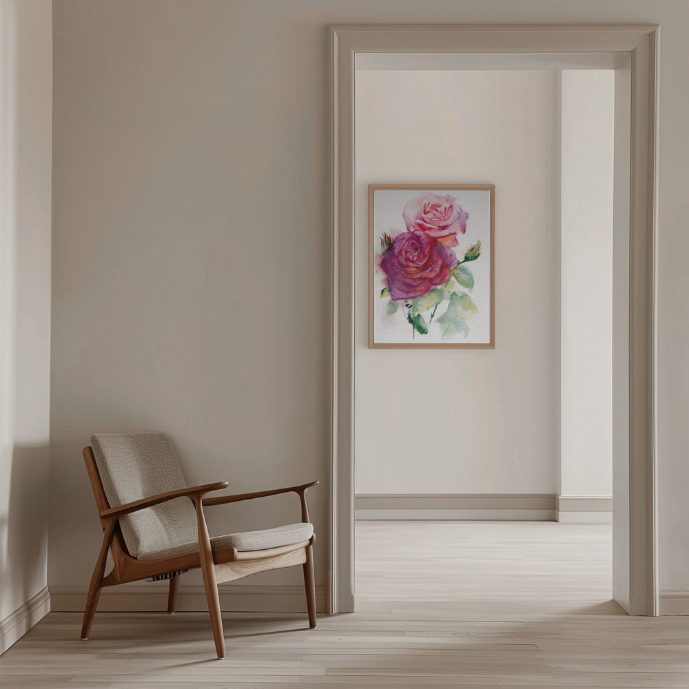 Rose June - Stretched Canvas, Poster or Fine Art Print I Heart Wall Art