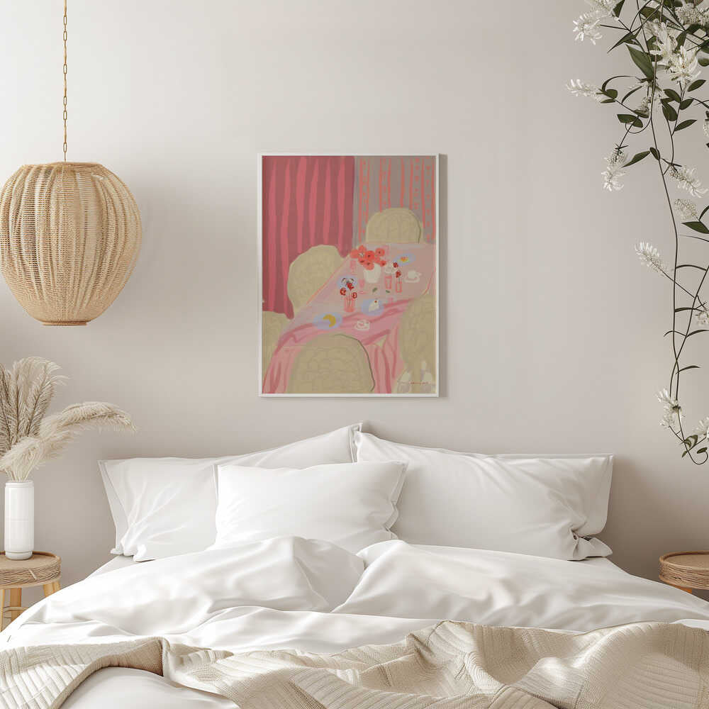 Rosé Table - Stretched Canvas Poster or Fine Art Print