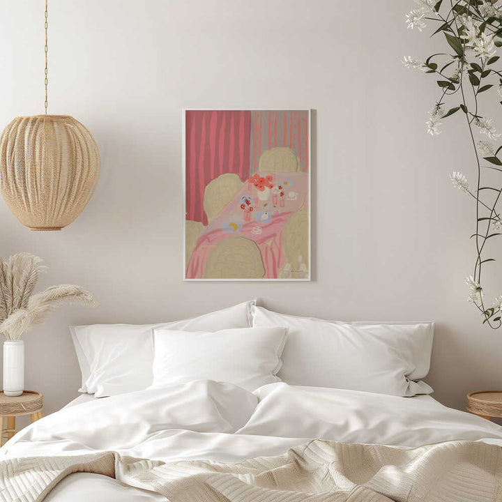 Rosé Table - Stretched Canvas Poster or Fine Art Print