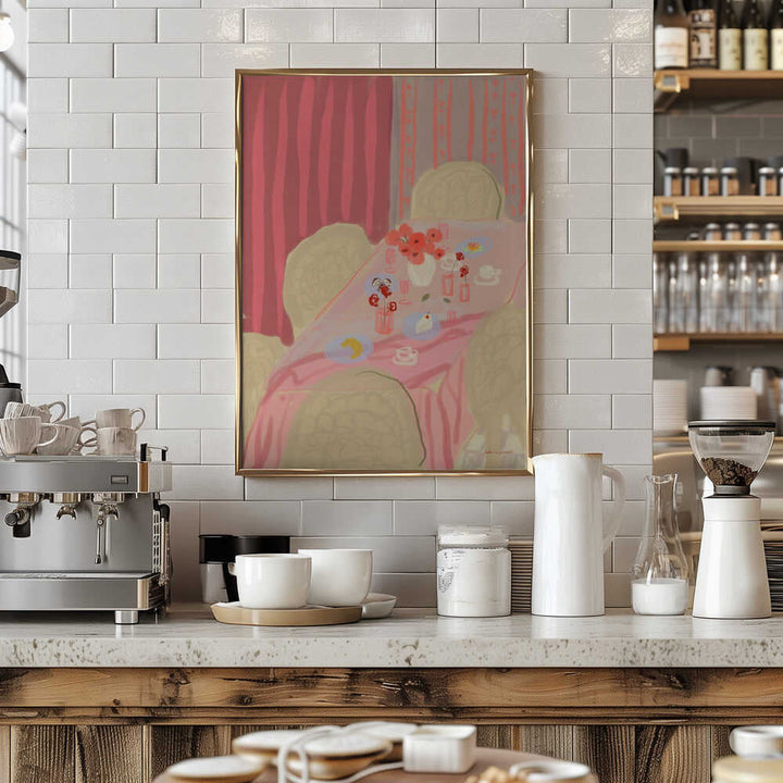 Rosé Table - Stretched Canvas Poster or Fine Art Print