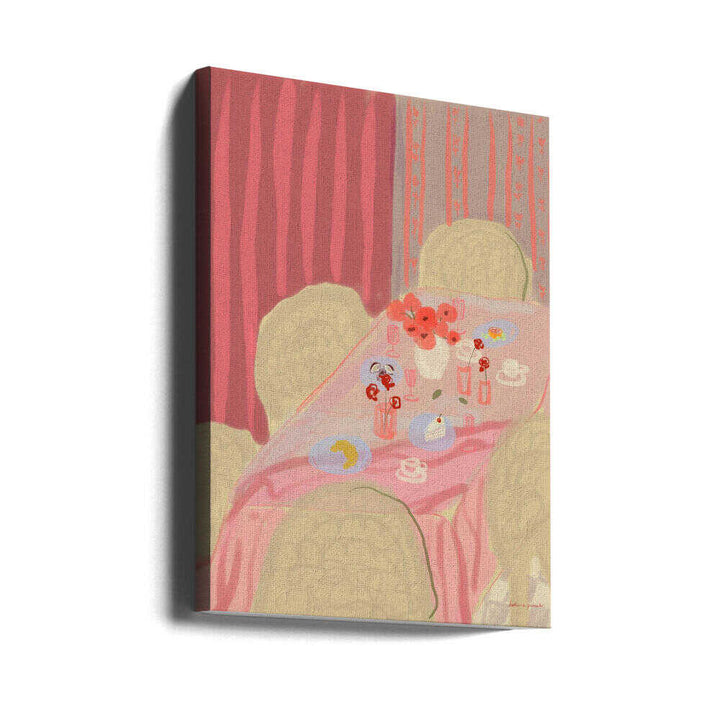 Rosé Table - Stretched Canvas Poster or Fine Art Print