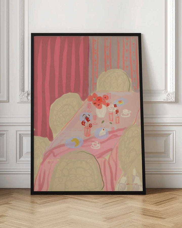 Rosé Table - Stretched Canvas Poster or Fine Art Print