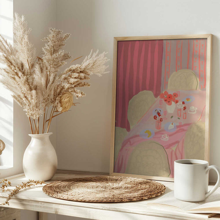 Rosé Table - Stretched Canvas Poster or Fine Art Print