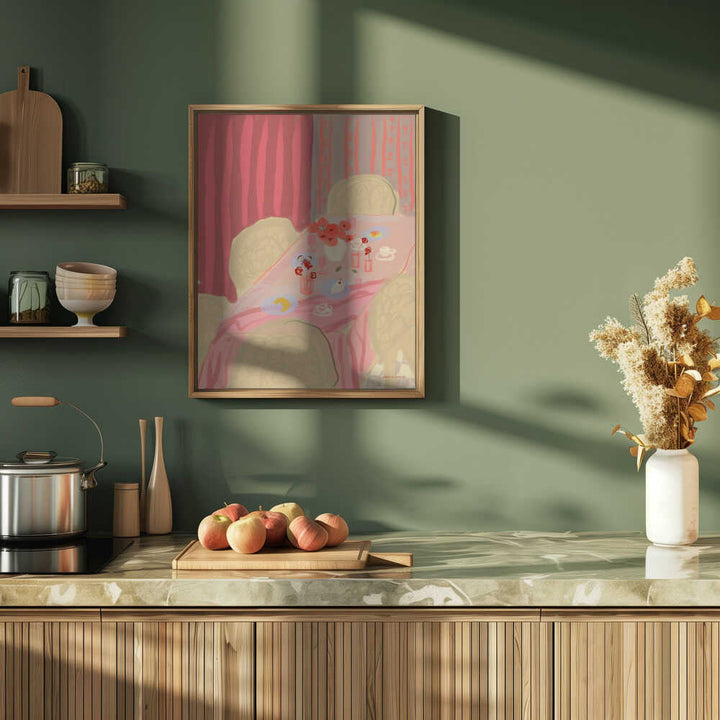 Rosé Table - Stretched Canvas Poster or Fine Art Print