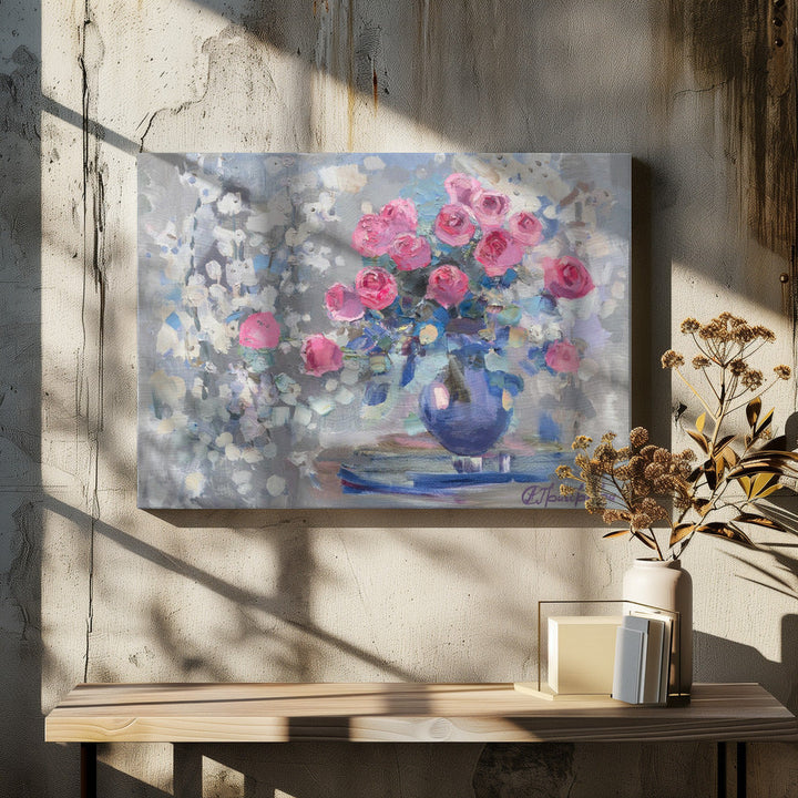 ROSES. SPRING TENDERNESS - Stretched Canvas, Poster or Fine Art Print I Heart Wall Art