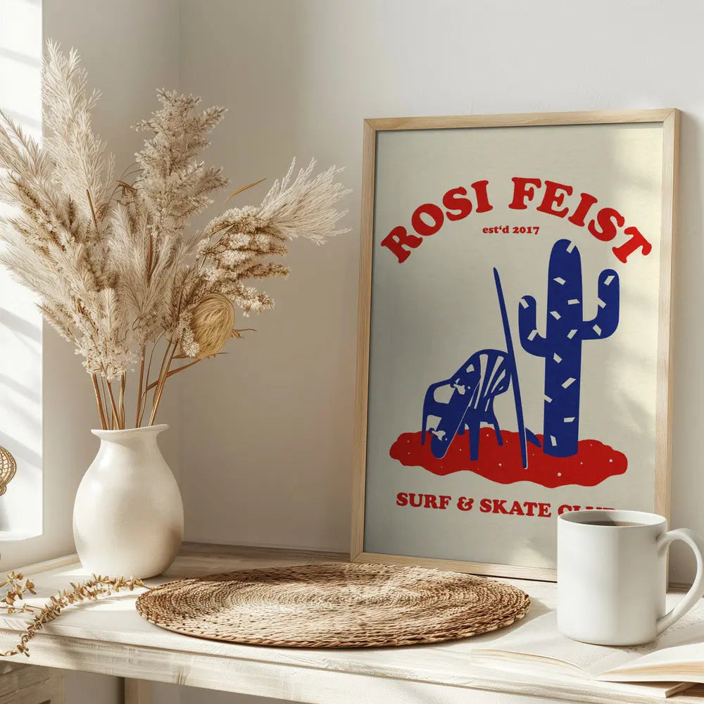 Rosi Feist Surf &amp; Skate Club - Stretched Canvas, Poster or Fine Art Print I Heart Wall Art