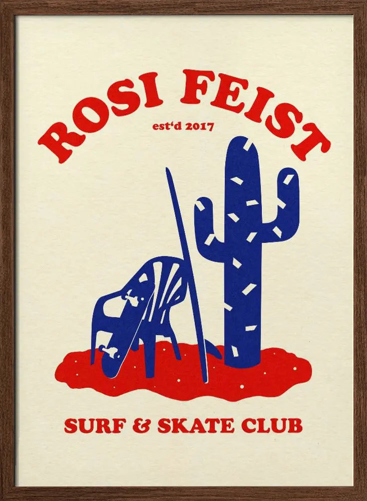 Rosi Feist Surf &amp; Skate Club - Stretched Canvas, Poster or Fine Art Print I Heart Wall Art