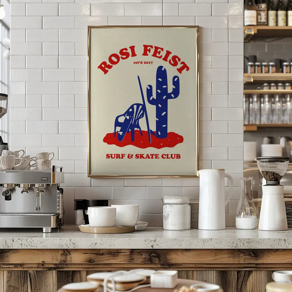 Rosi Feist Surf &amp; Skate Club - Stretched Canvas, Poster or Fine Art Print I Heart Wall Art