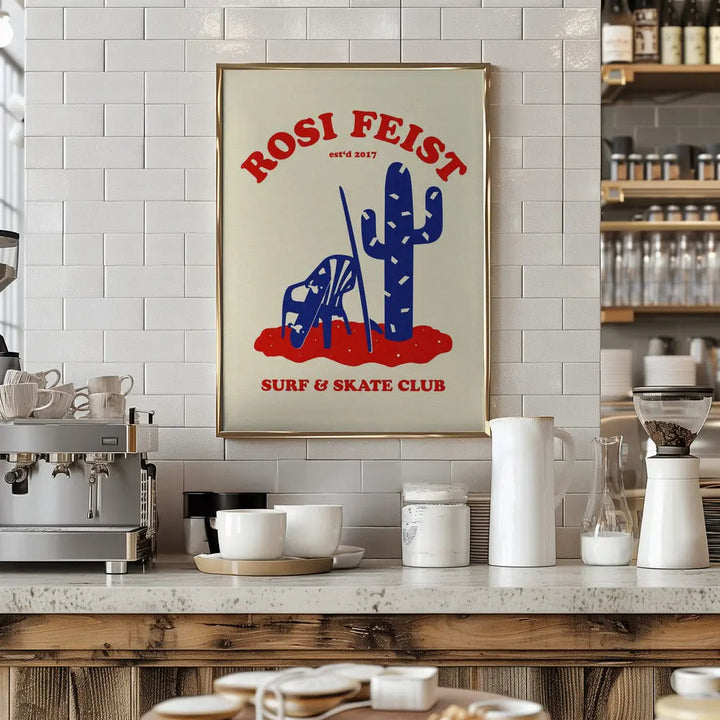 Rosi Feist Surf &amp; Skate Club - Stretched Canvas, Poster or Fine Art Print I Heart Wall Art