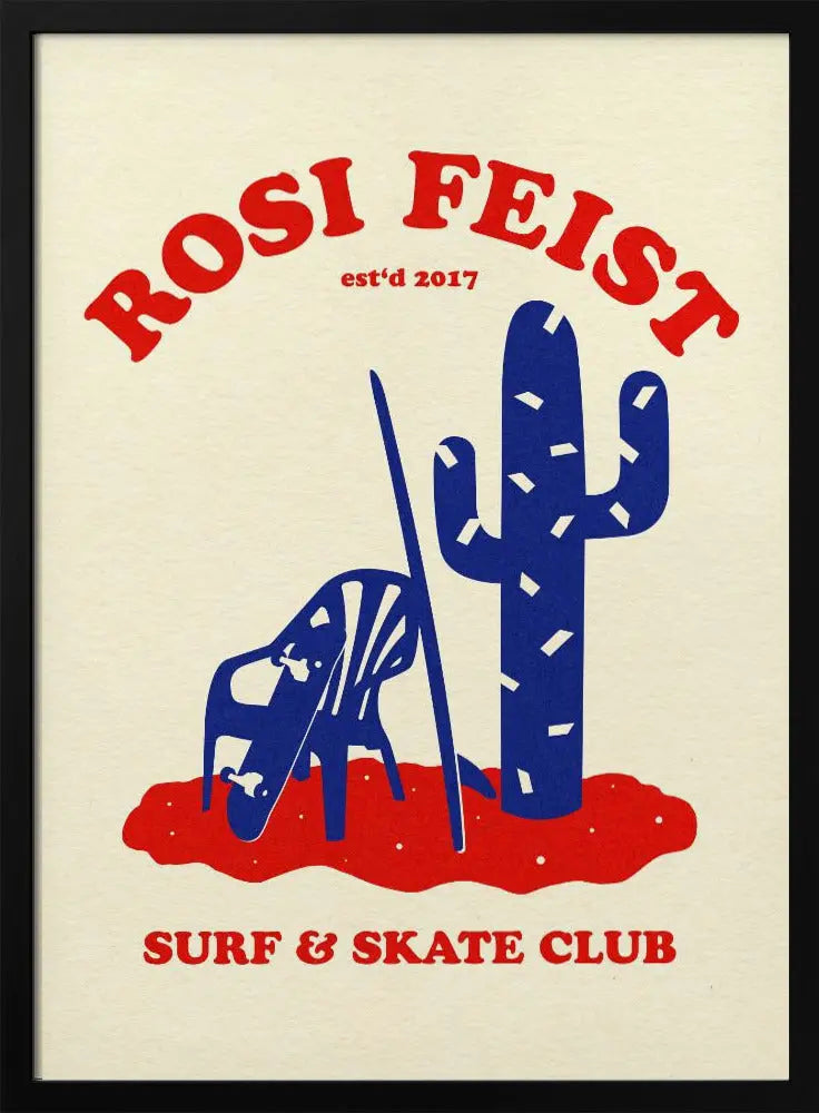 Rosi Feist Surf &amp; Skate Club - Stretched Canvas, Poster or Fine Art Print I Heart Wall Art