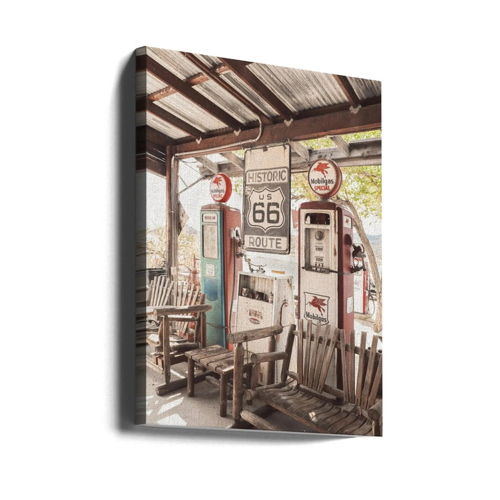 Route 66 Gas Station - Stretched Canvas, Poster or Fine Art Print I Heart Wall Art