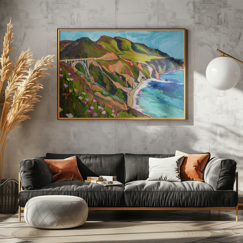 Route One Bridge - Stretched Canvas, Poster or Fine Art Print I Heart Wall Art