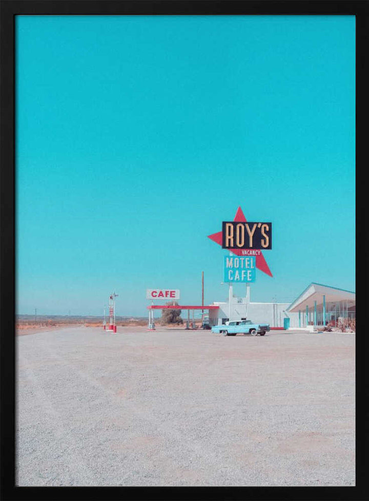 Roy&amp;039;s Motel Cafe Vintage Sign - Stretched Canvas, Poster or Fine Art Print - I Heart Wall Art - Poster Print, Canvas Print or Framed Art Print