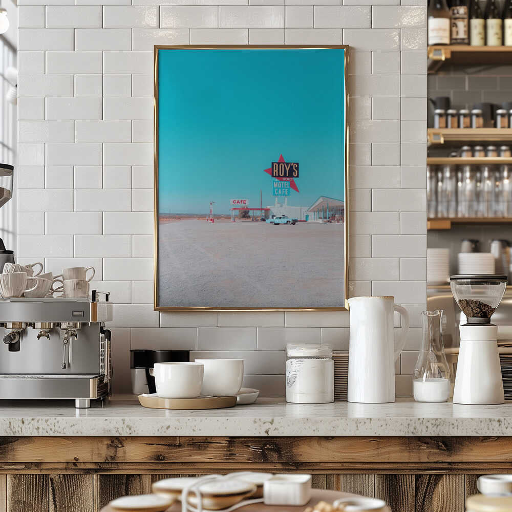 Roy&amp;039;s Motel Cafe Vintage Sign - Stretched Canvas, Poster or Fine Art Print - I Heart Wall Art - Poster Print, Canvas Print or Framed Art Print