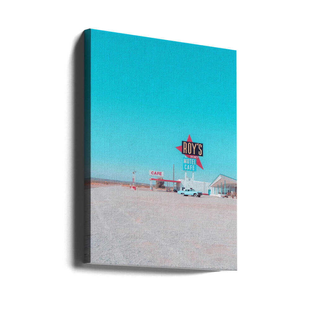 Roy&amp;039;s Motel Cafe Vintage Sign - Stretched Canvas, Poster or Fine Art Print - I Heart Wall Art - Poster Print, Canvas Print or Framed Art Print
