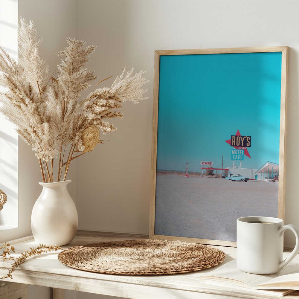 Roy&amp;039;s Motel Cafe Vintage Sign - Stretched Canvas, Poster or Fine Art Print - I Heart Wall Art - Poster Print, Canvas Print or Framed Art Print