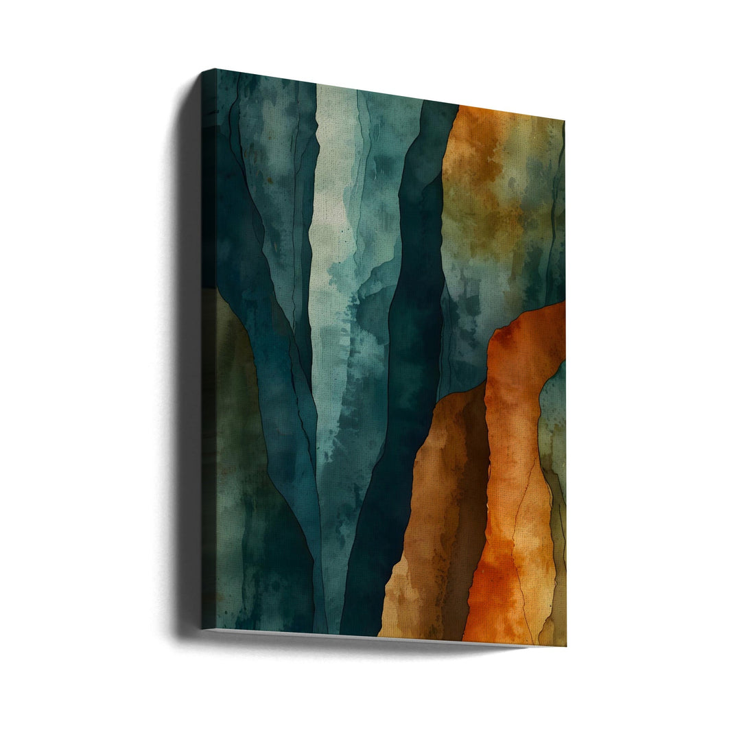 Rust and Teal - Stretched Canvas, Poster or Fine Art Print I Heart Wall Art