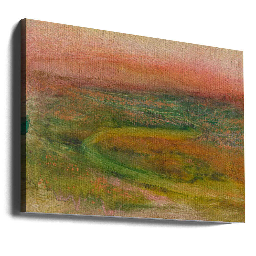 S Shaped Path In an Abstracted Landscape - Stretched Canvas, Poster or Fine Art Print - I Heart Wall Art - Poster Print, Canvas Print or Framed Art Print