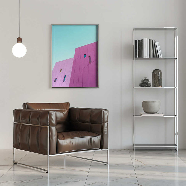 Saguaro Hotel Pink Building Walls - Stretched Canvas, Poster or Fine Art Print - I Heart Wall Art - Poster Print, Canvas Print or Framed Art Print
