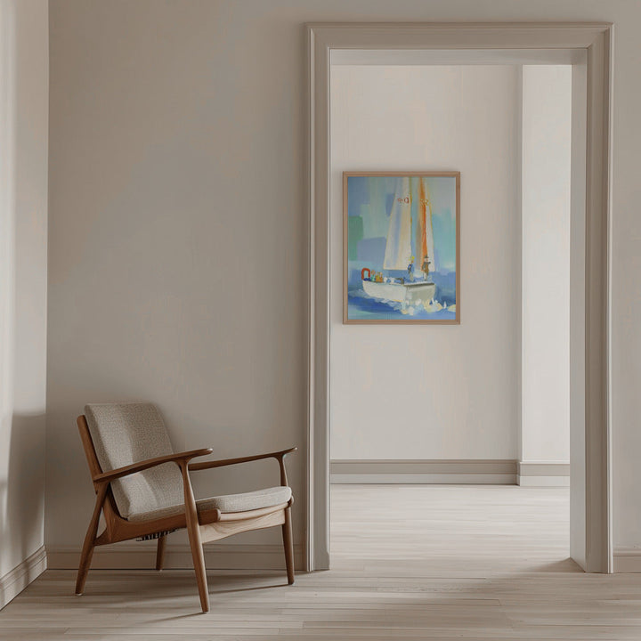 Sailboat - Stretched Canvas, Poster or Fine Art Print I Heart Wall Art