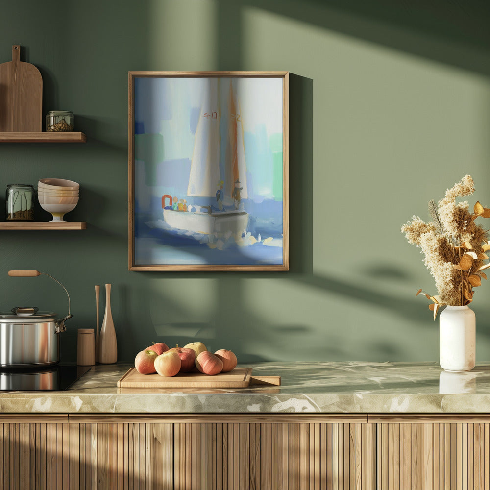 Sailboat - Stretched Canvas, Poster or Fine Art Print I Heart Wall Art