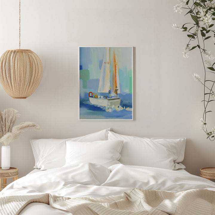Sailboat - Stretched Canvas, Poster or Fine Art Print I Heart Wall Art