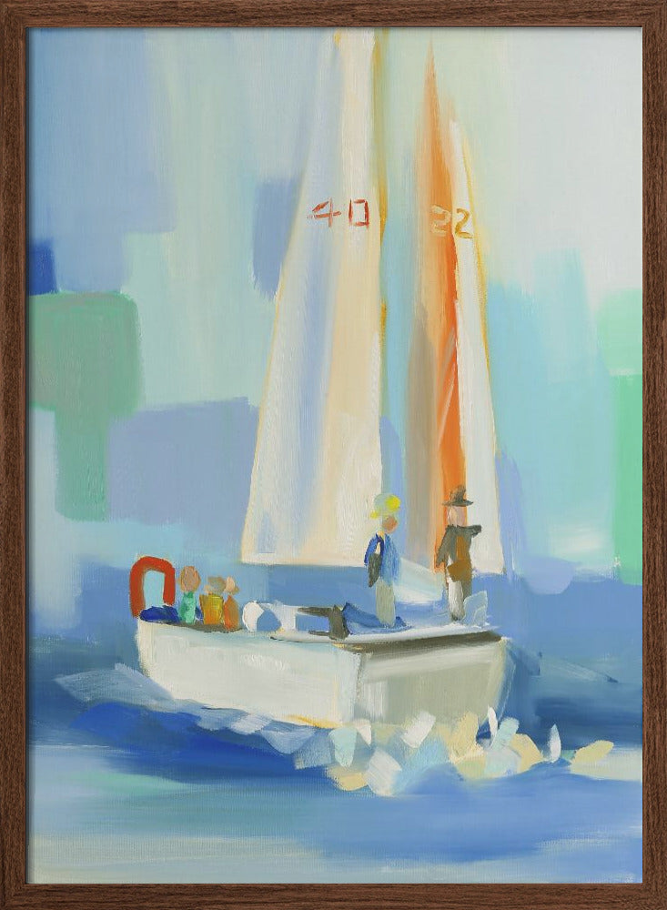 Sailboat - Stretched Canvas, Poster or Fine Art Print I Heart Wall Art