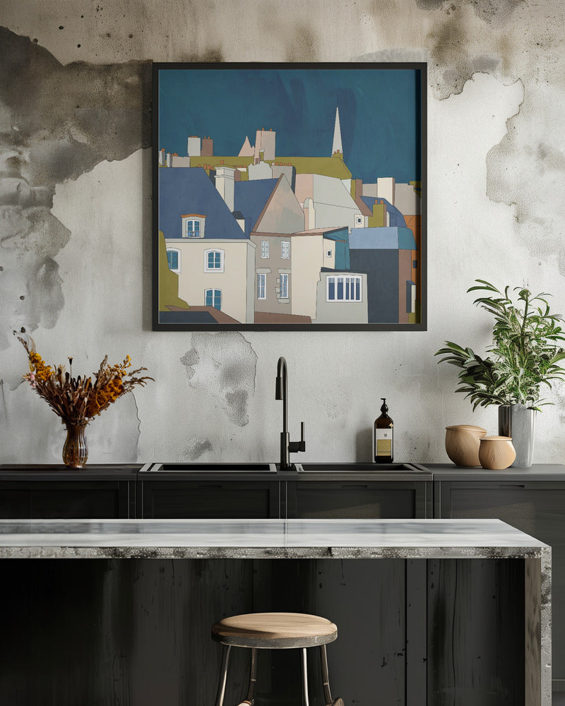 Saint Malo Kopie - Square Stretched Canvas, Poster or Fine Art Print I Heart Wall Art