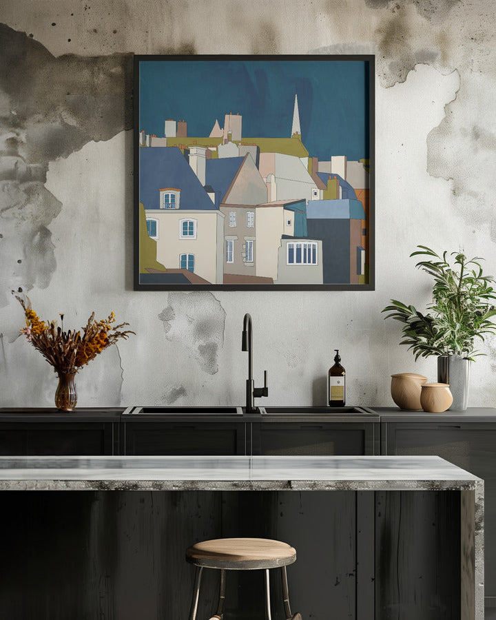 Saint Malo Kopie - Square Stretched Canvas, Poster or Fine Art Print I Heart Wall Art
