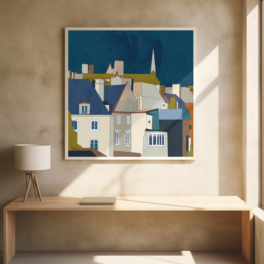 Saint Malo Kopie - Square Stretched Canvas, Poster or Fine Art Print I Heart Wall Art