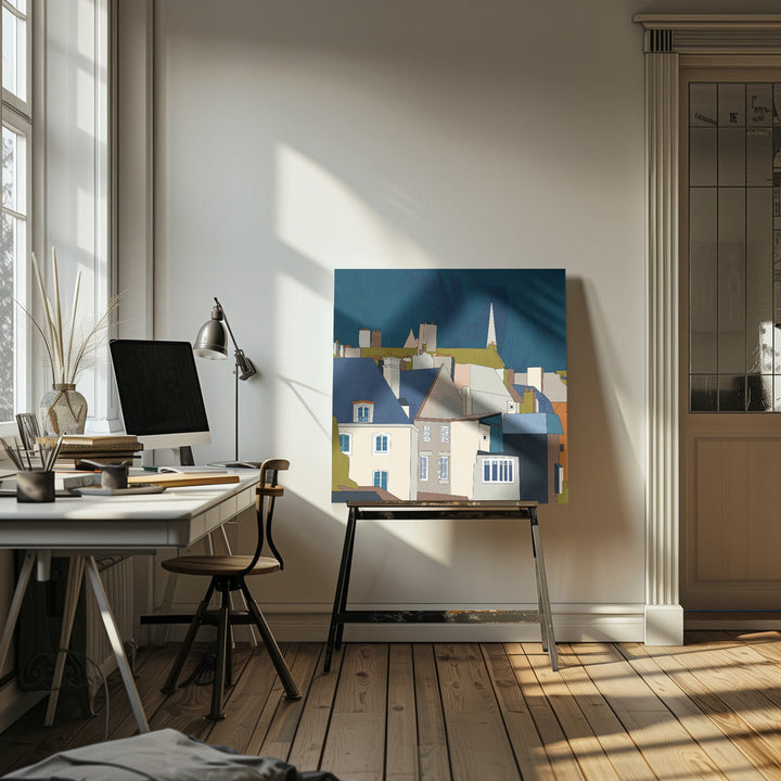 Saint Malo Kopie - Square Stretched Canvas, Poster or Fine Art Print I Heart Wall Art