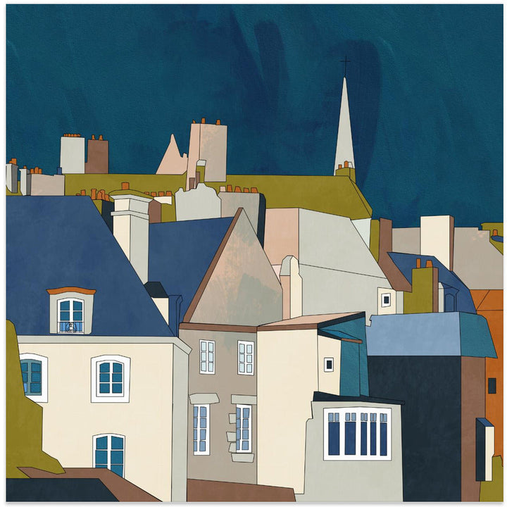 Saint Malo Kopie - Square Stretched Canvas, Poster or Fine Art Print I Heart Wall Art