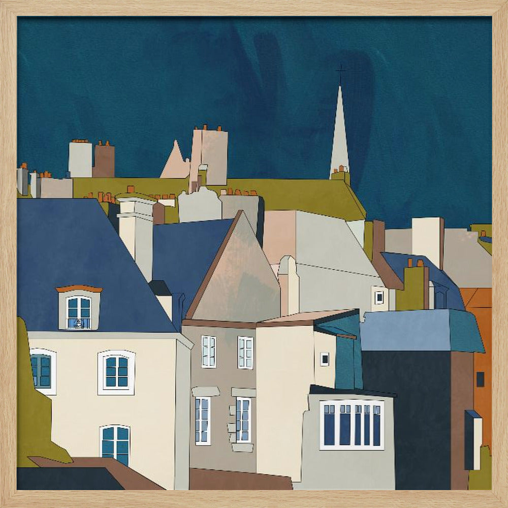 Saint Malo Kopie - Square Stretched Canvas, Poster or Fine Art Print I Heart Wall Art