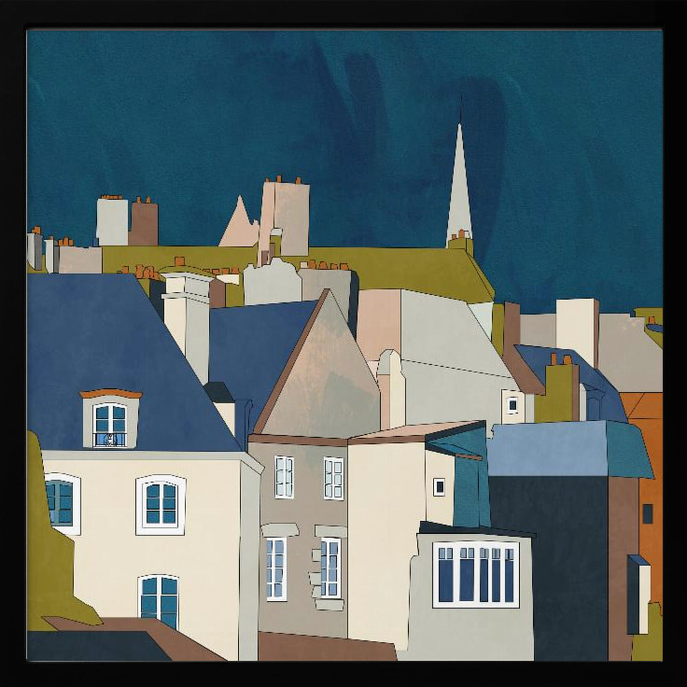 Saint Malo Kopie - Square Stretched Canvas, Poster or Fine Art Print I Heart Wall Art