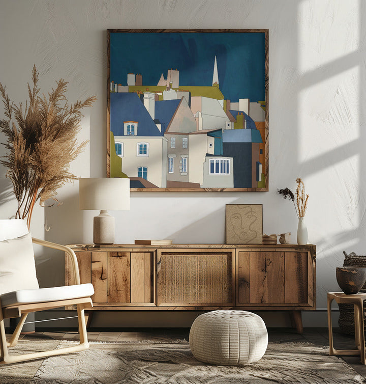 Saint Malo Kopie - Square Stretched Canvas, Poster or Fine Art Print I Heart Wall Art