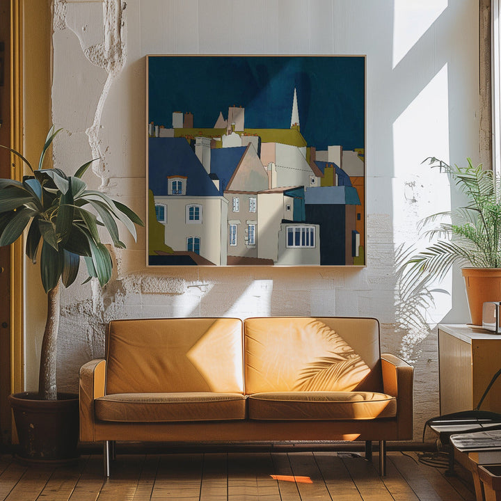 Saint Malo Kopie - Square Stretched Canvas, Poster or Fine Art Print I Heart Wall Art