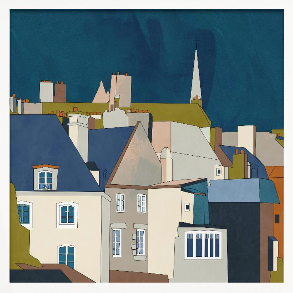Saint Malo Kopie - Square Stretched Canvas, Poster or Fine Art Print I Heart Wall Art