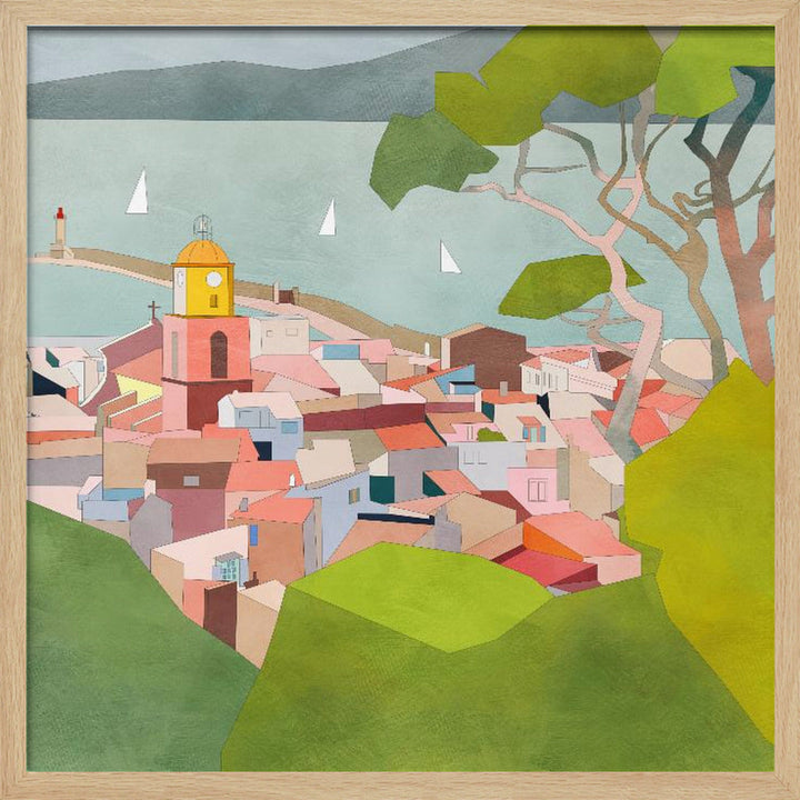 Saint Tropez Kopie2 - Square Stretched Canvas, Poster or Fine Art Print I Heart Wall Art