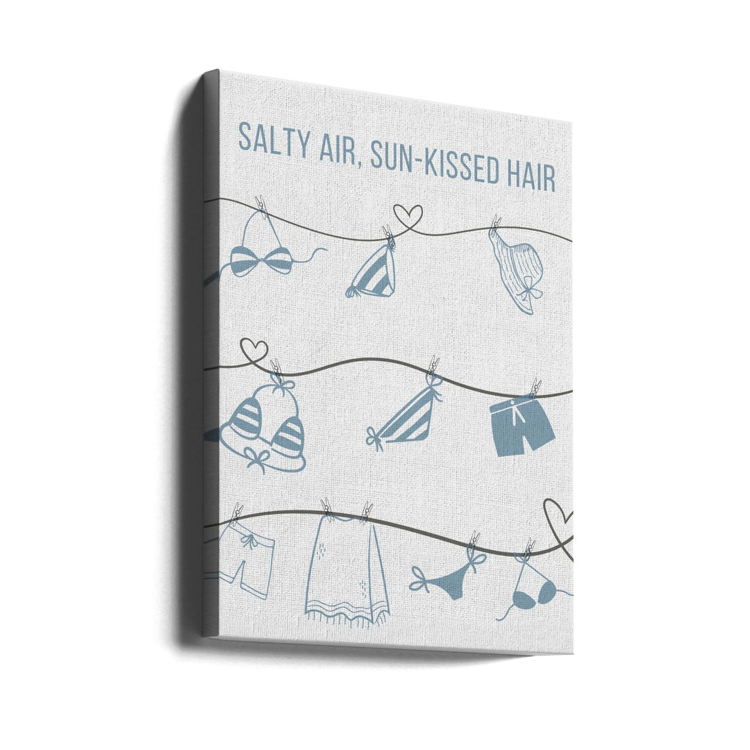 Salty Air - Clothesline - Stretched Canvas, Poster or Fine Art Print I Heart Wall Art