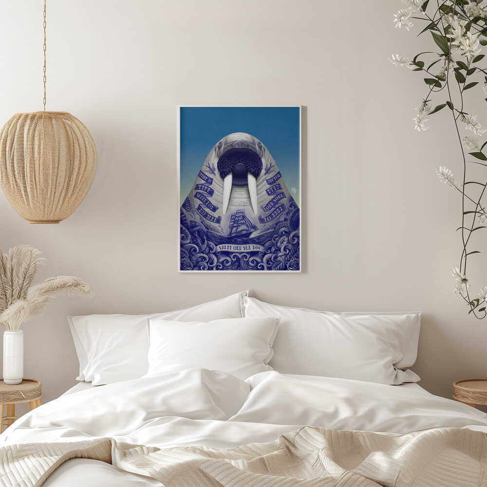 Salty Old Sea Dog - Stretched Canvas, Poster or Fine Art Print - I Heart Wall Art - Poster Print, Canvas Print or Framed Art Print