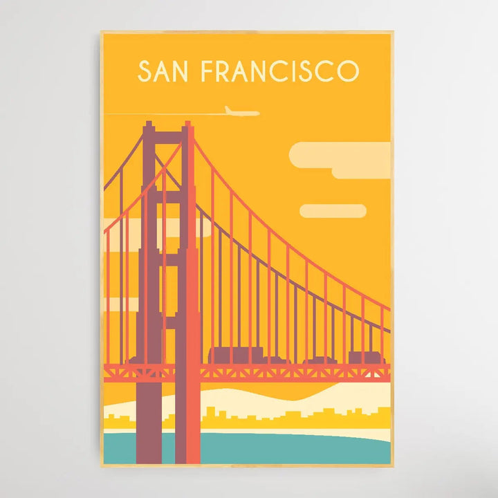 San Francisco - Vintage Style Travel Print - I Heart Wall Art