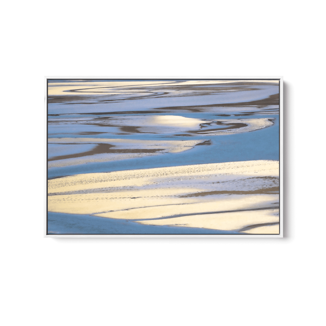 Sandbar - Blue Beach Landscape, Stretched Canvas or Wall Art Print - I Heart Wall Art - Poster Print, Canvas Print or Framed Art Print