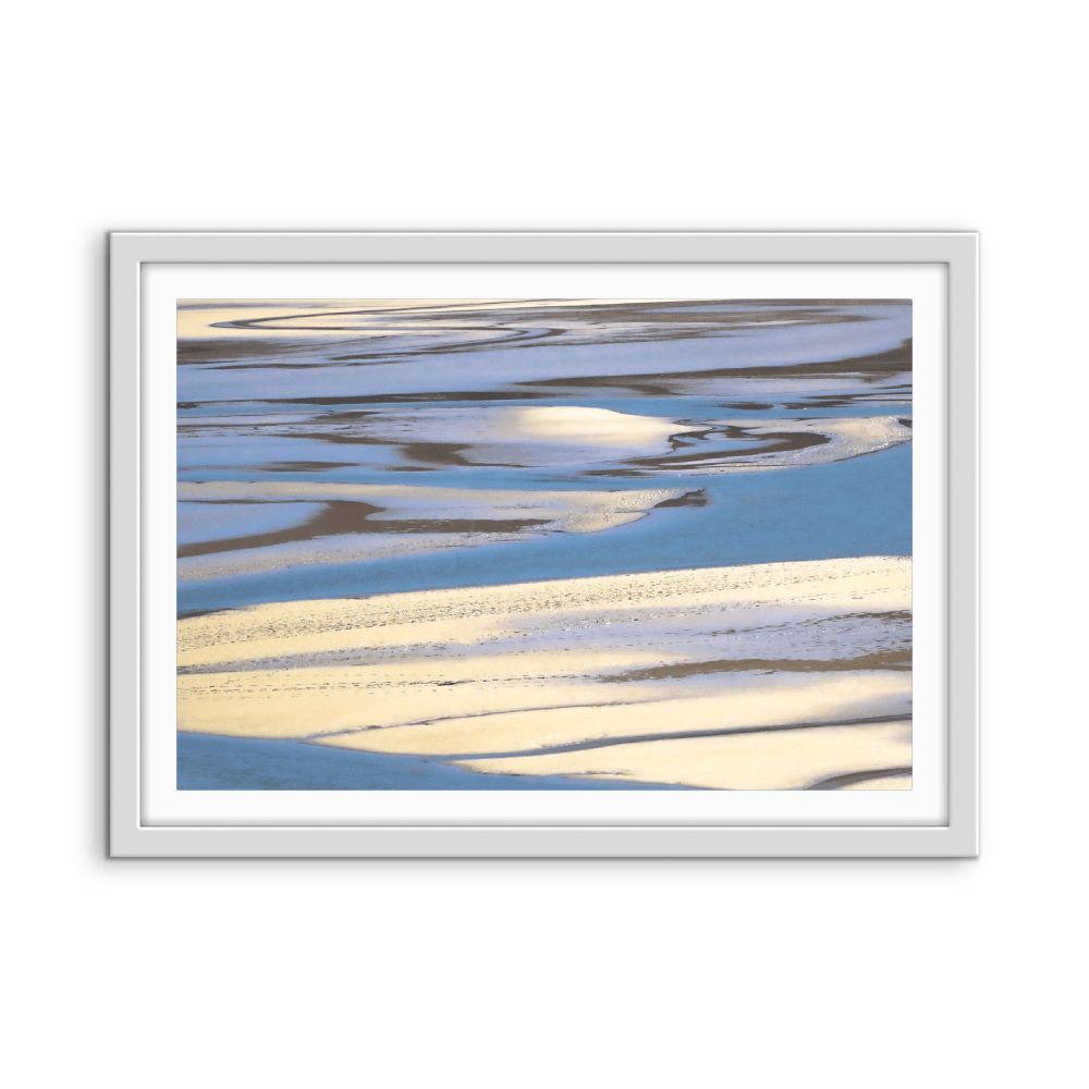Sandbar - Blue Beach Landscape, Stretched Canvas or Wall Art Print - I Heart Wall Art - Poster Print, Canvas Print or Framed Art Print