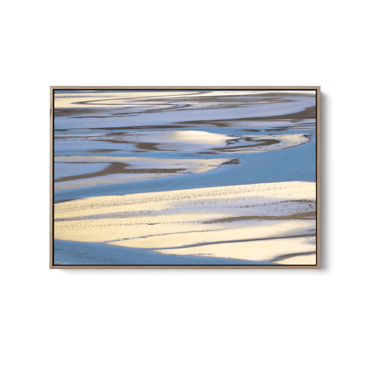 Sandbar - Blue Beach Landscape, Stretched Canvas or Wall Art Print - I Heart Wall Art - Poster Print, Canvas Print or Framed Art Print