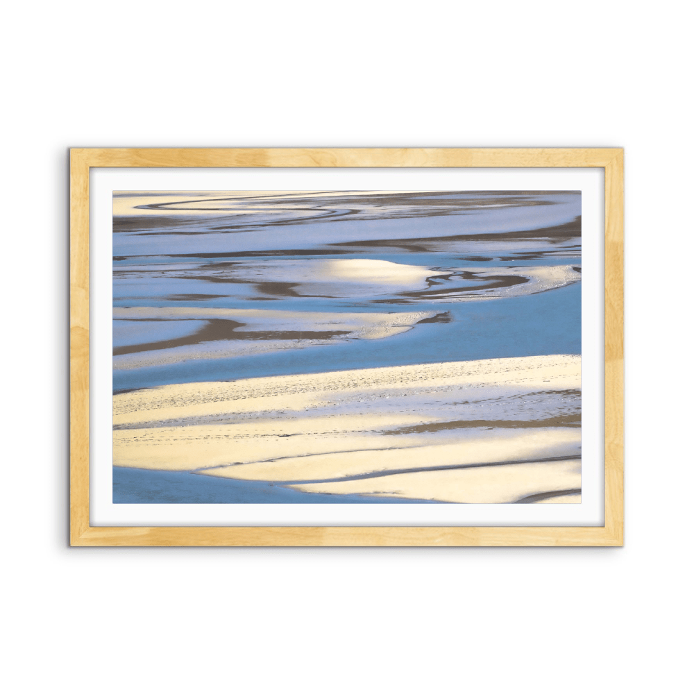 Sandbar - Blue Beach Landscape, Stretched Canvas or Wall Art Print - I Heart Wall Art - Poster Print, Canvas Print or Framed Art Print