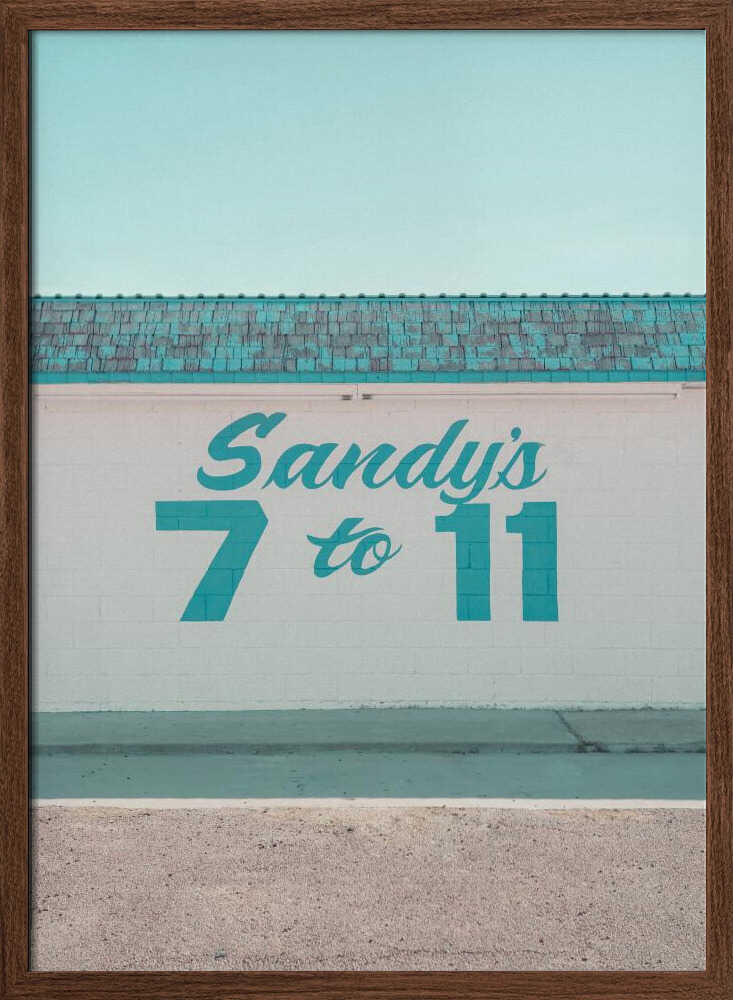 Sandy's 7 to 11 in Marfa, Texas - Stretched Canvas, Poster or Fine Art Print - I Heart Wall Art - Poster Print, Canvas Print or Framed Art Print